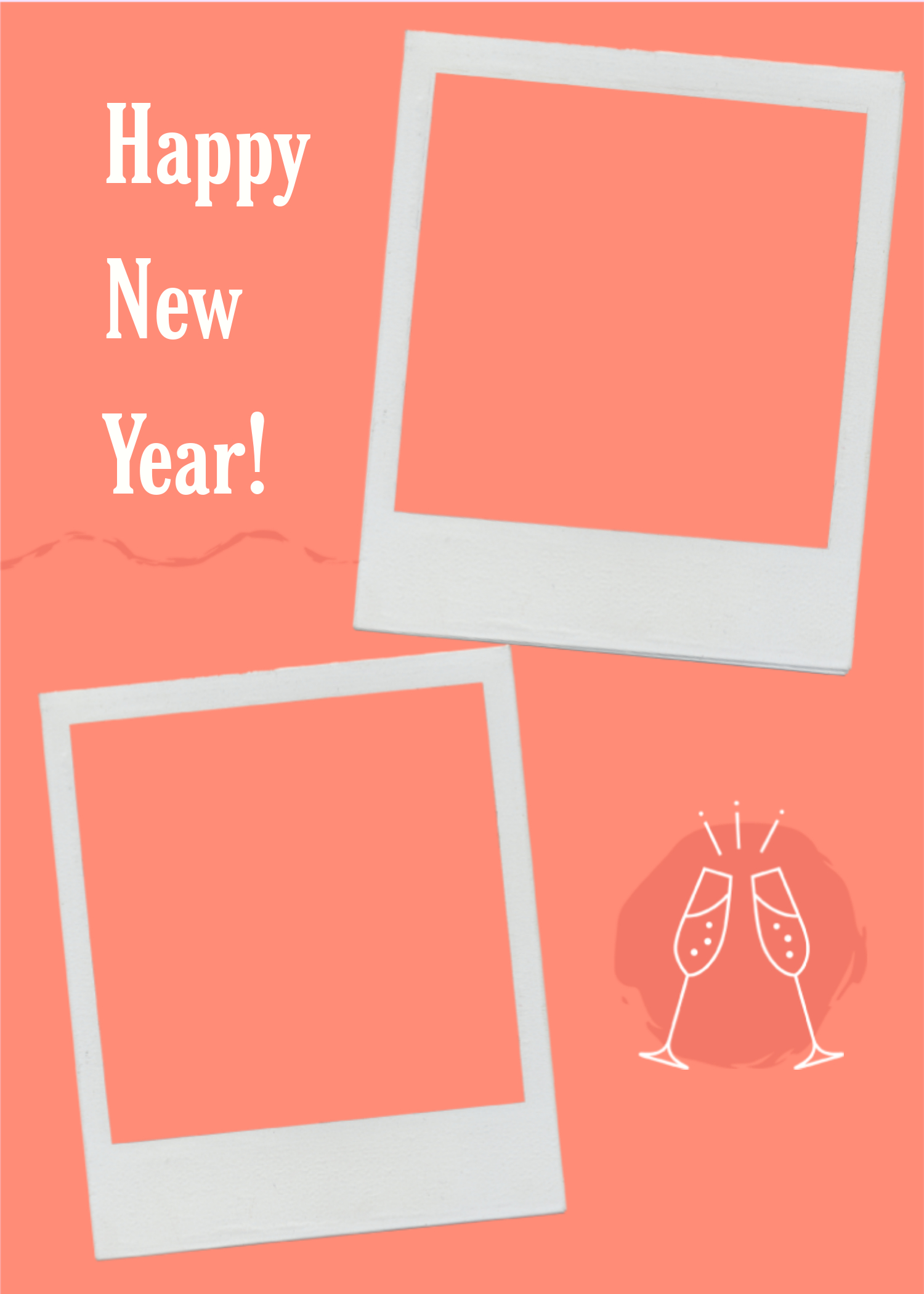 Salmon Pink New Year Cheers Poster