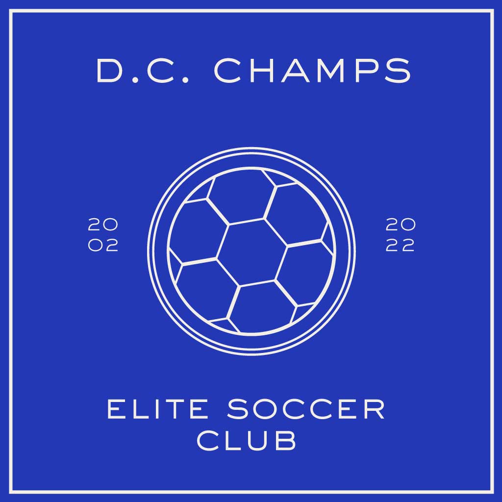 Blue and White Modern Soccer Club Poster