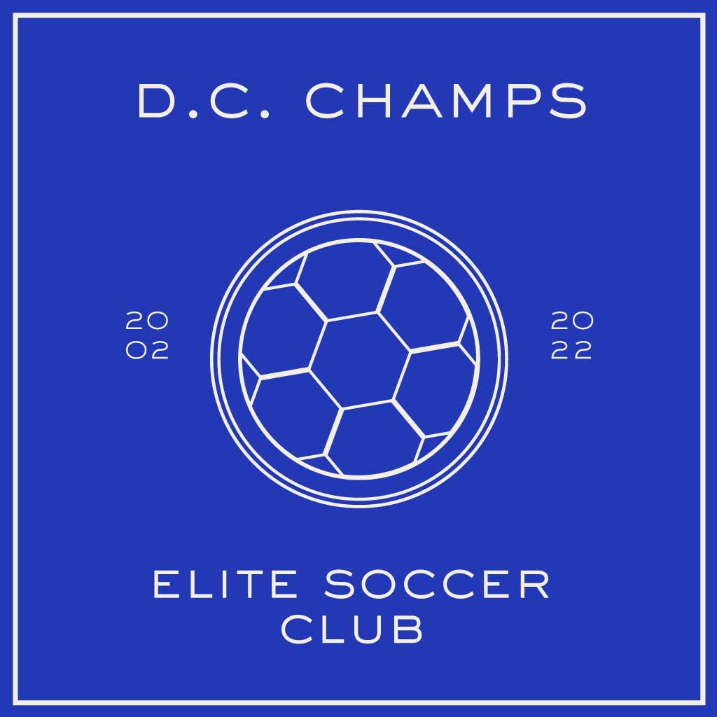 Template Blue and White Modern Soccer Club Poster