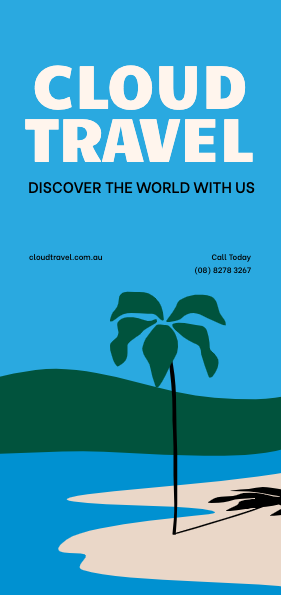 Blue Skies Travel Agency Poster Design