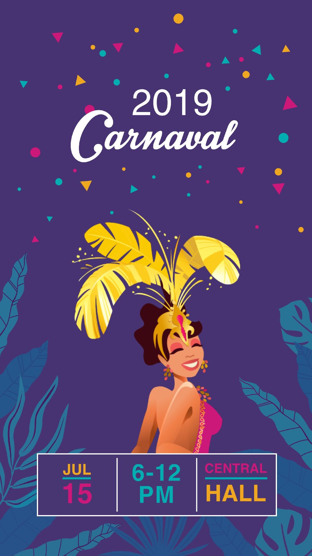 Colorful Carnival Celebration Poster Template