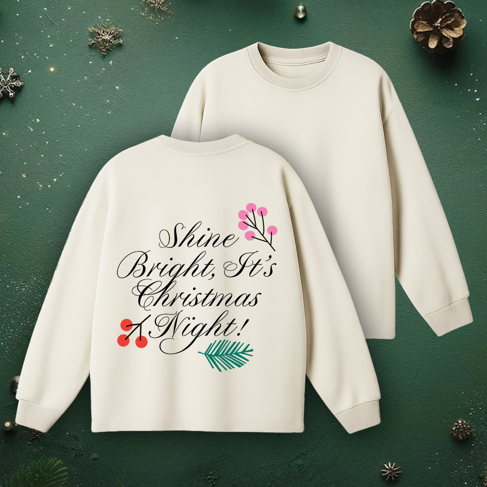 Template Elegant Cream Long-Sleeve with Joyful Message