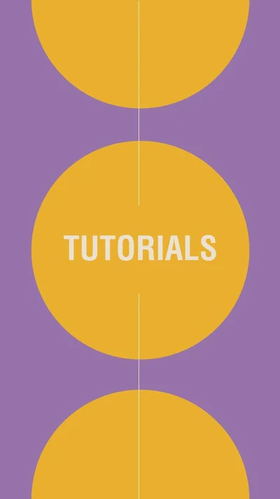 Template Sunny Yellow Purple Tutorials Poster Design