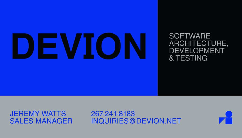 Template Sleek Blue and Grey Business Card Template