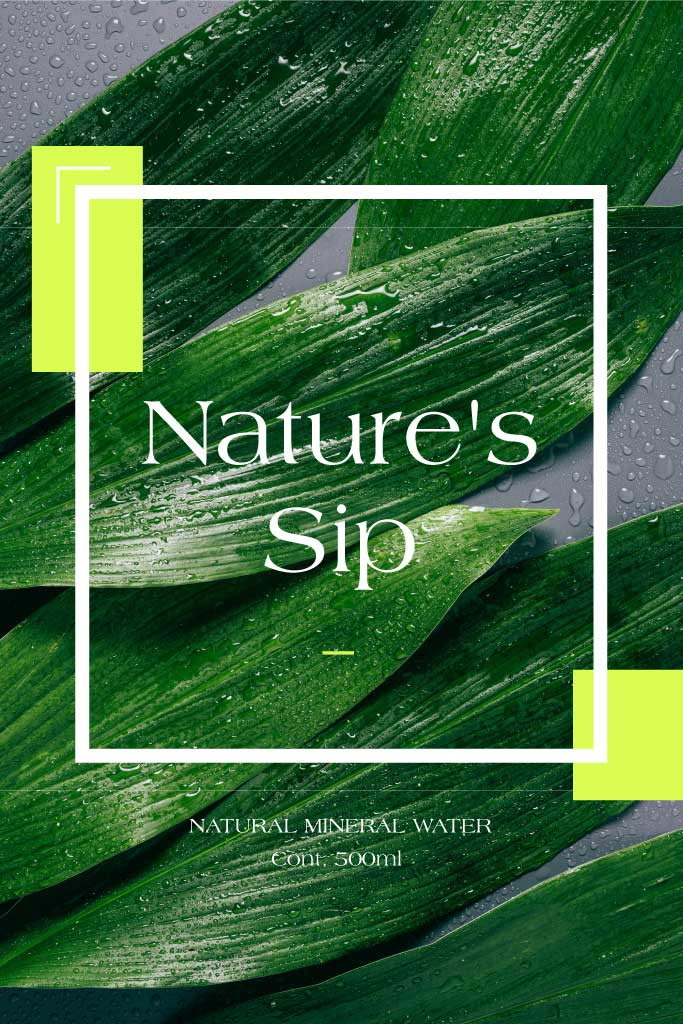 Template Refreshing Green Nature Mineral Water Ad