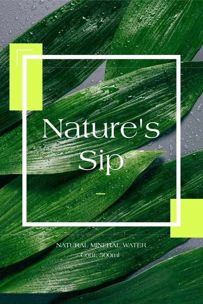 Template Refreshing Green Nature Mineral Water Ad