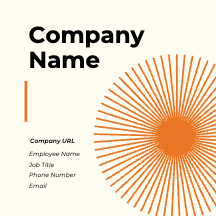 Elegant Orange Burst Business Card Design