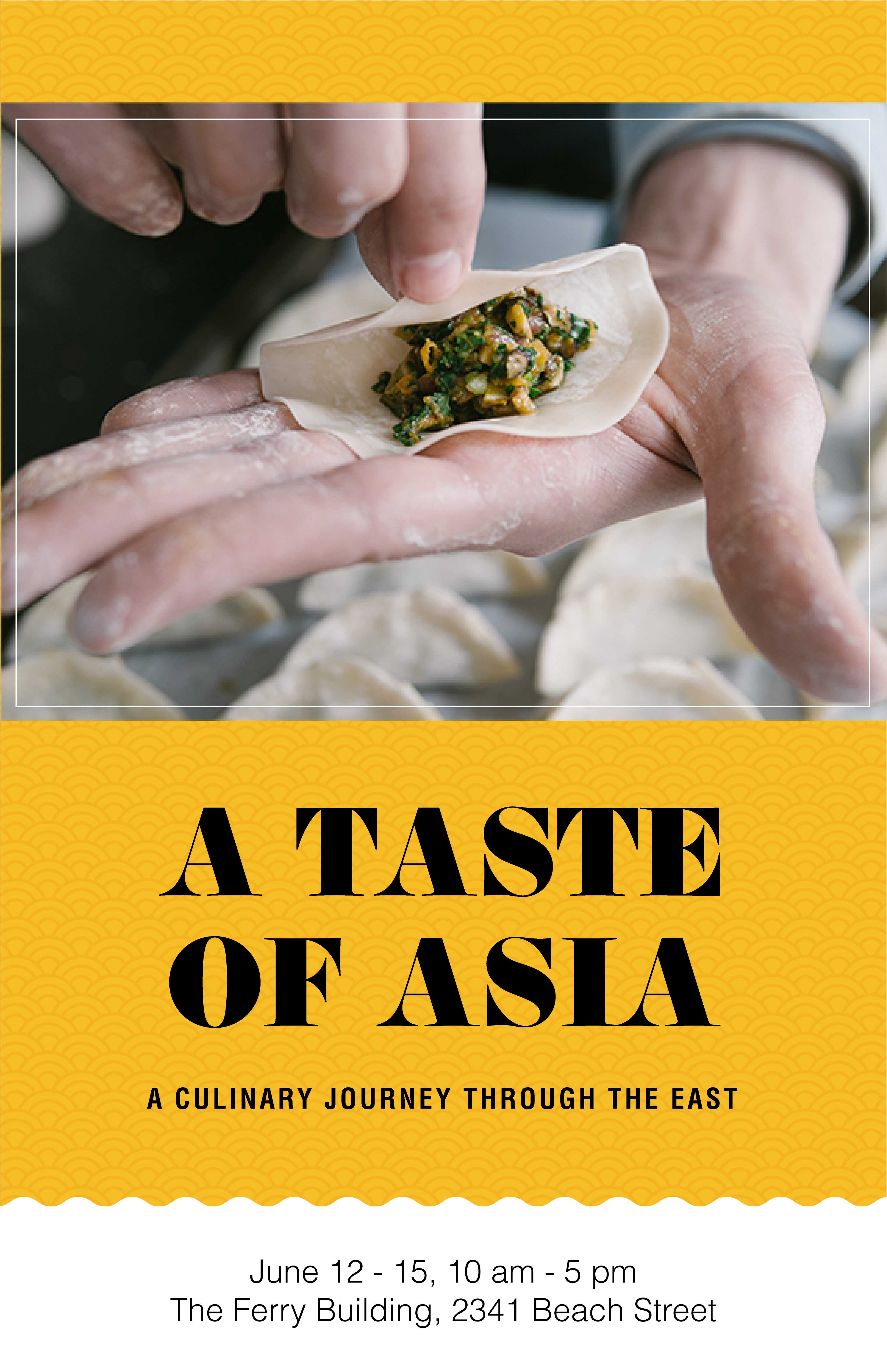 Culinary Event Flyer for A Taste of Asia in Orange