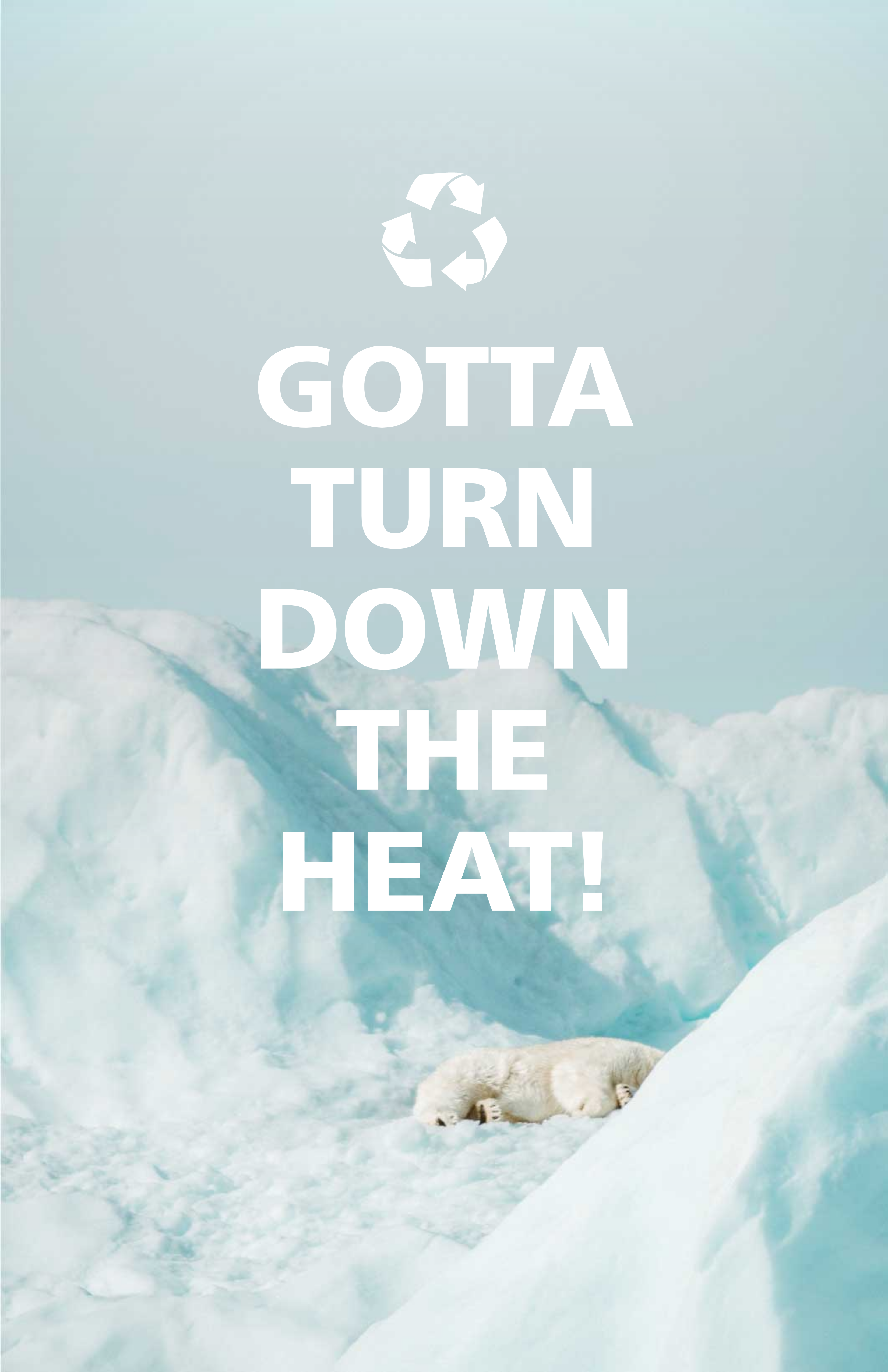 Cool Blue Climate Change Awareness Poster