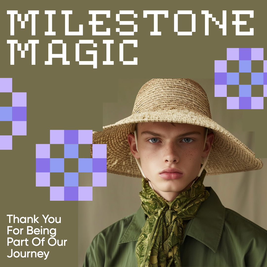 Olive Green Instagram Post Milestone Magic