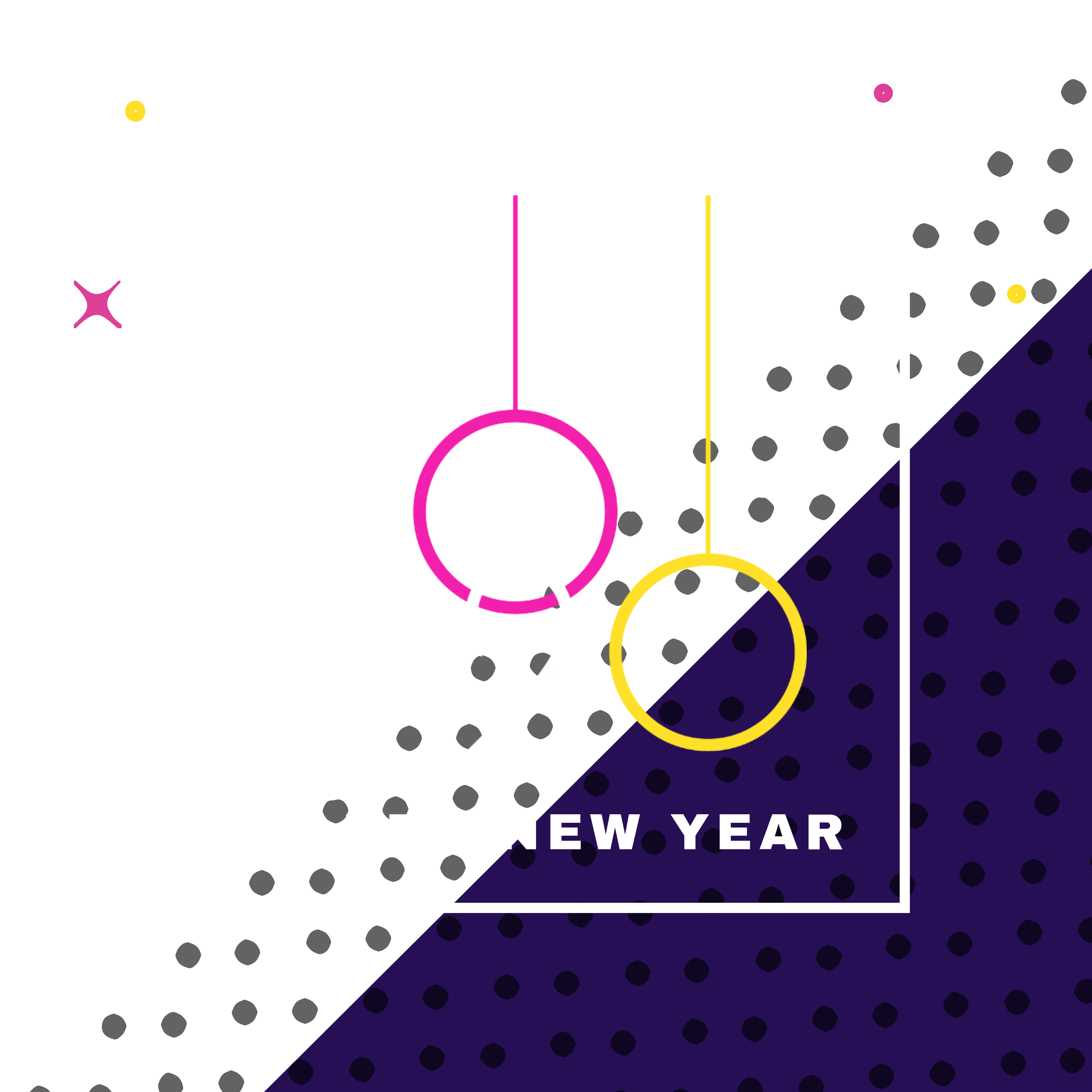 Vibrant New Year Celebration Post Template in Purple