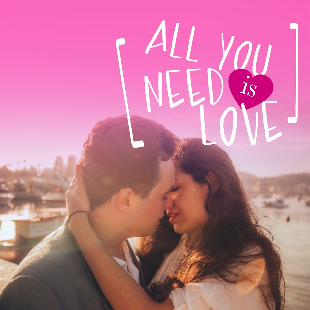 Romantic Pink Valentine's Day Post Design