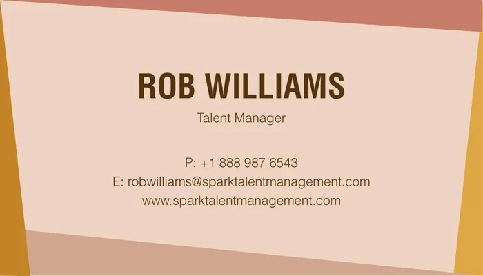 Template Elegant Beige Business Card Template Design