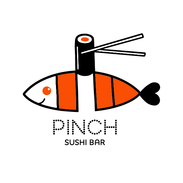 Chic Orange Black Minimalist Logo Design