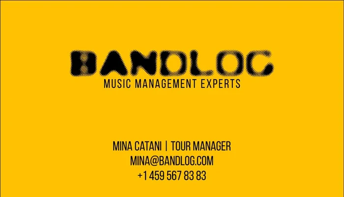 Template Vibrant Yellow Music Management Business Card