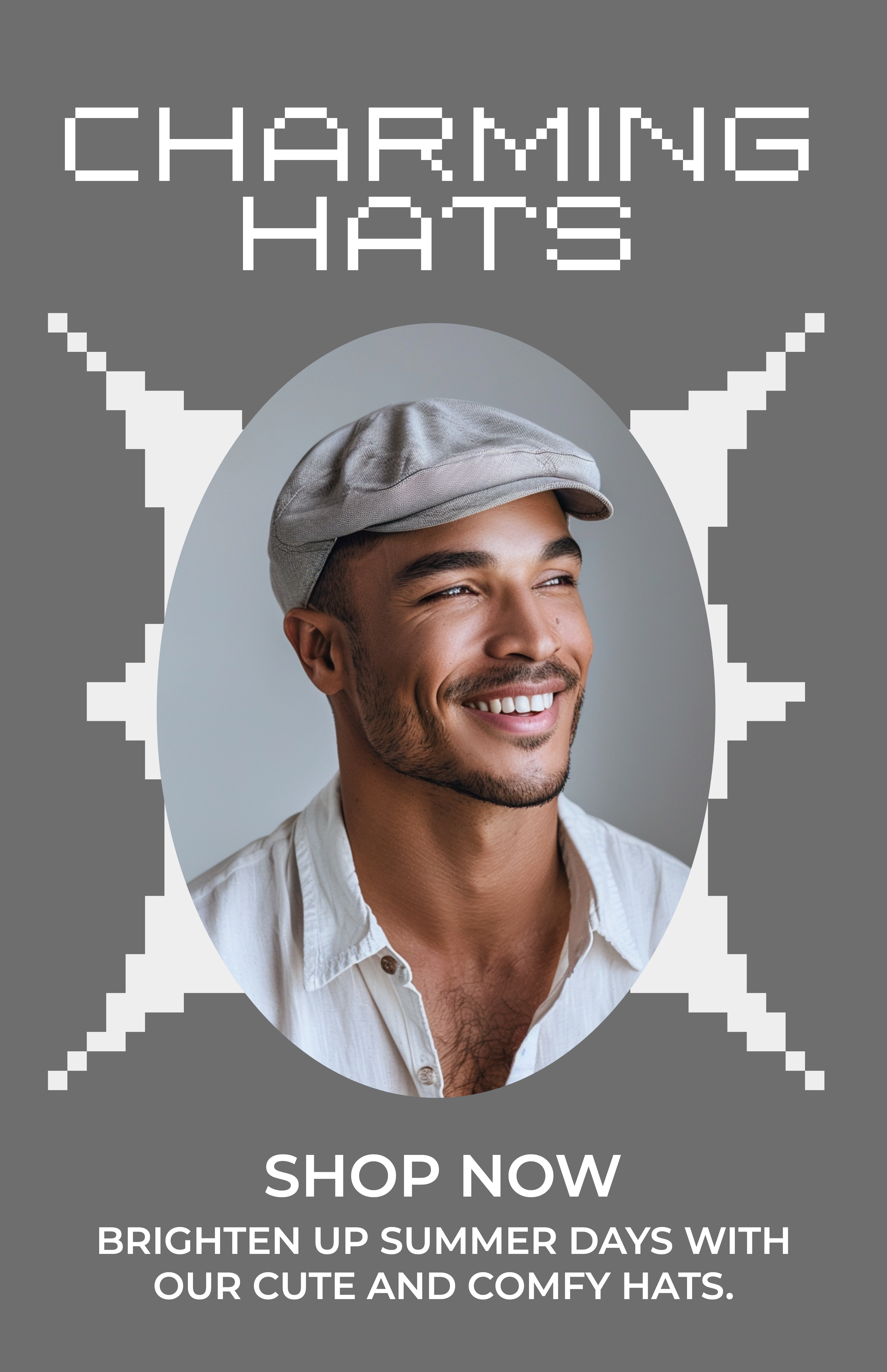 Template Charming Grey Instagram Story for Hats