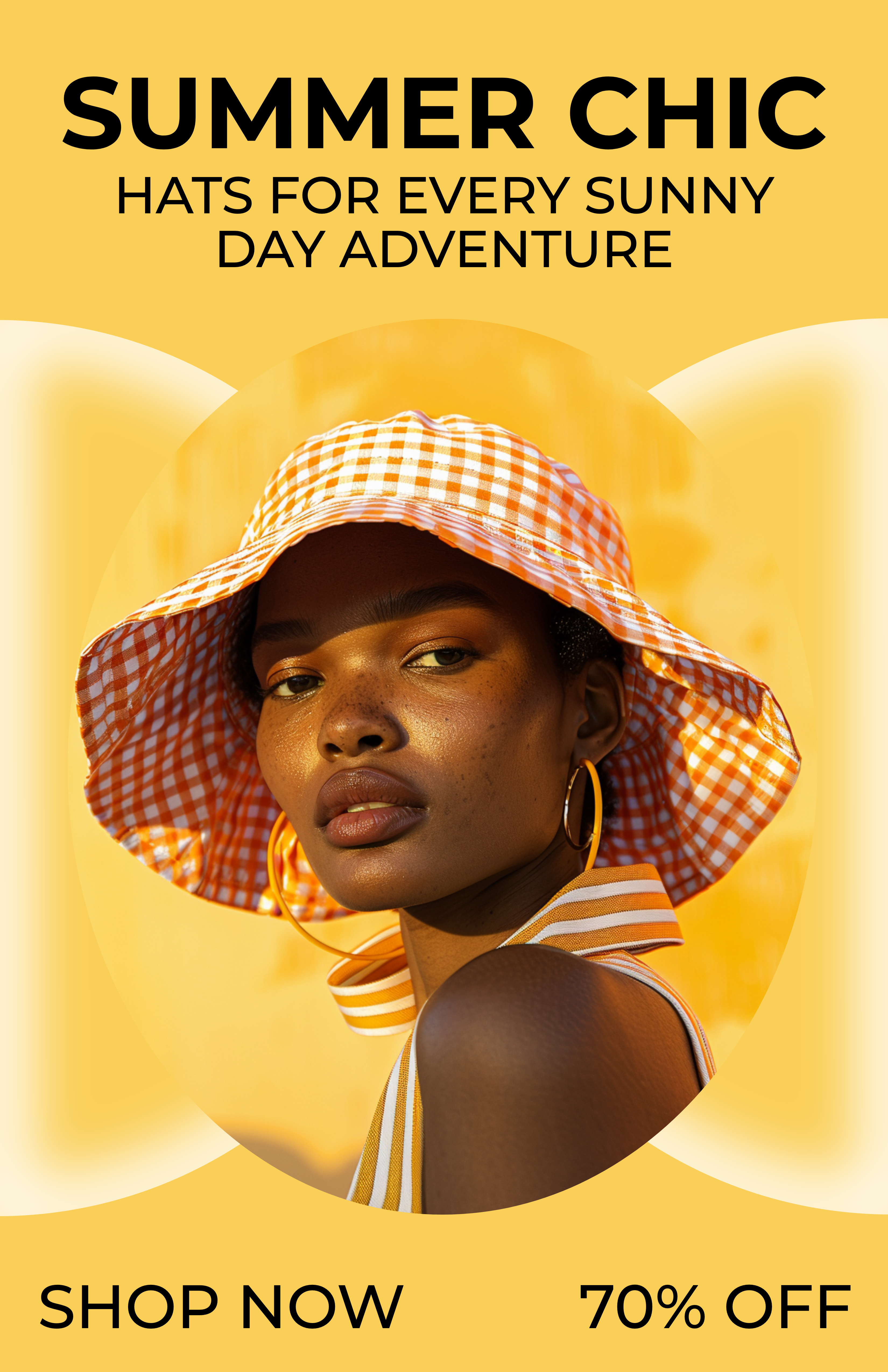 Template Summer Chic Sunny Yellow Fashion Poster