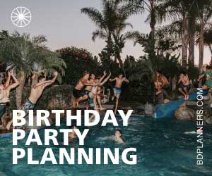 Blue Birthday Bash Planning Poolside Poster