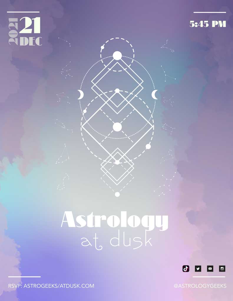 Mystical Evening Astrology Event Poster Design