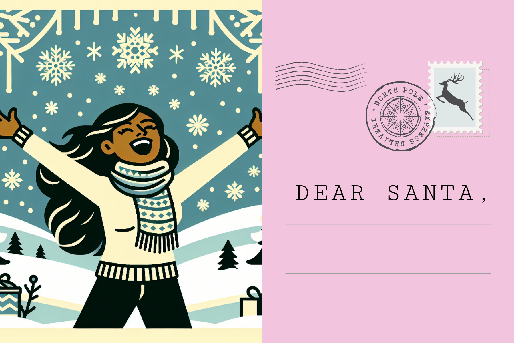 Charming Winter Wonderland Postcard Template