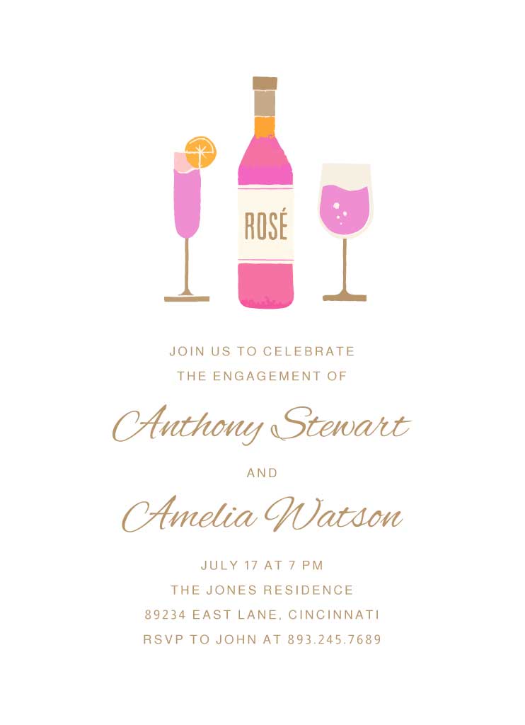 Elegant Engagement Party Invitation Post