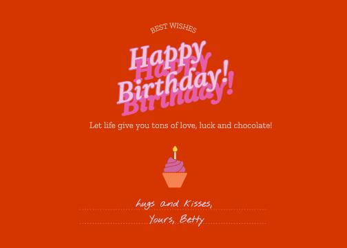 Warm Chocolate Birthday Greeting Poster