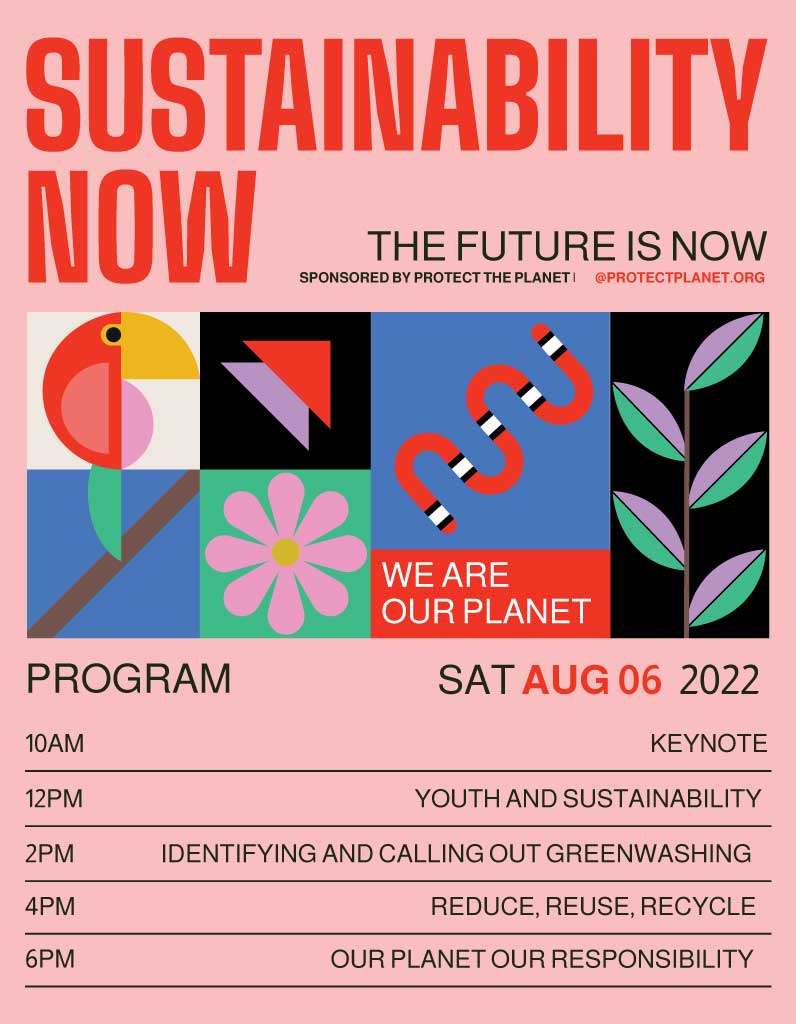 Eco-Friendly Event Poster with Bold Color Accents