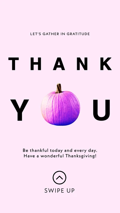 Template Purple Pumpkin Thanksgiving Social Post