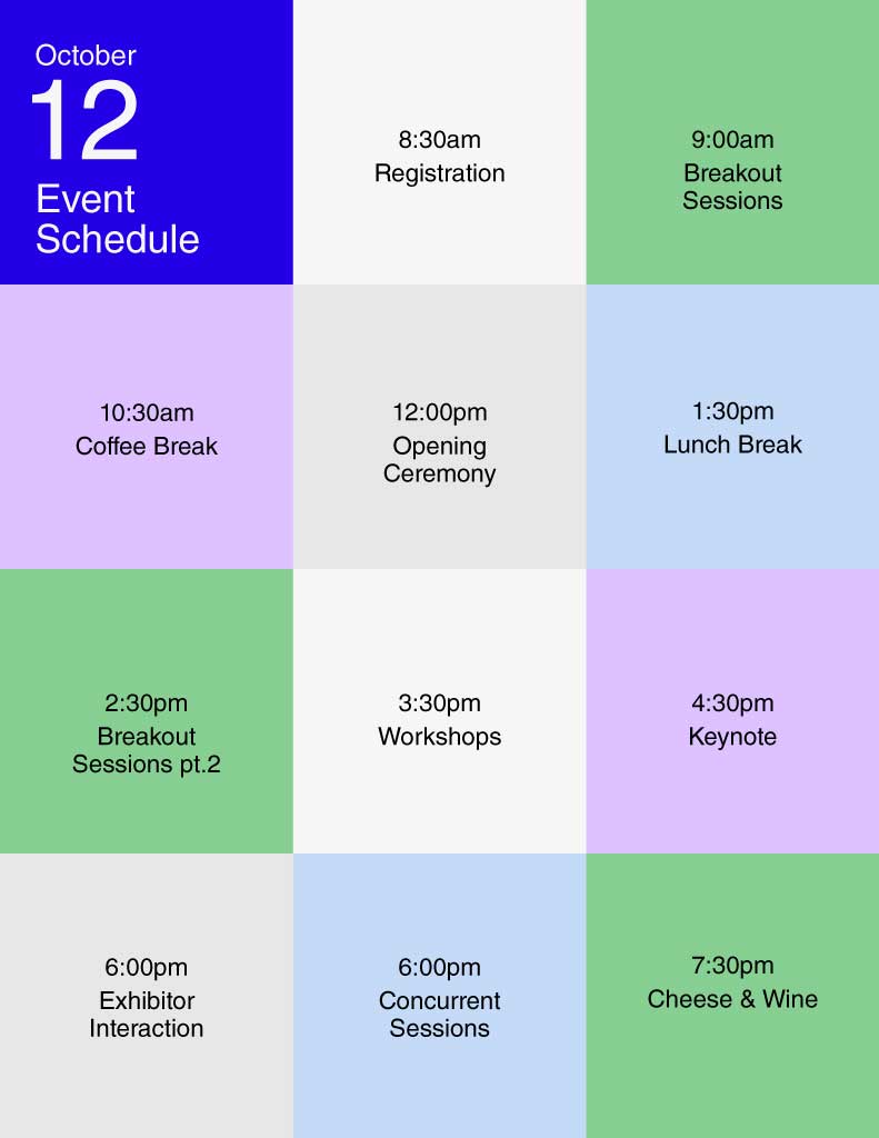 Colorful Conference Schedule Poster Design