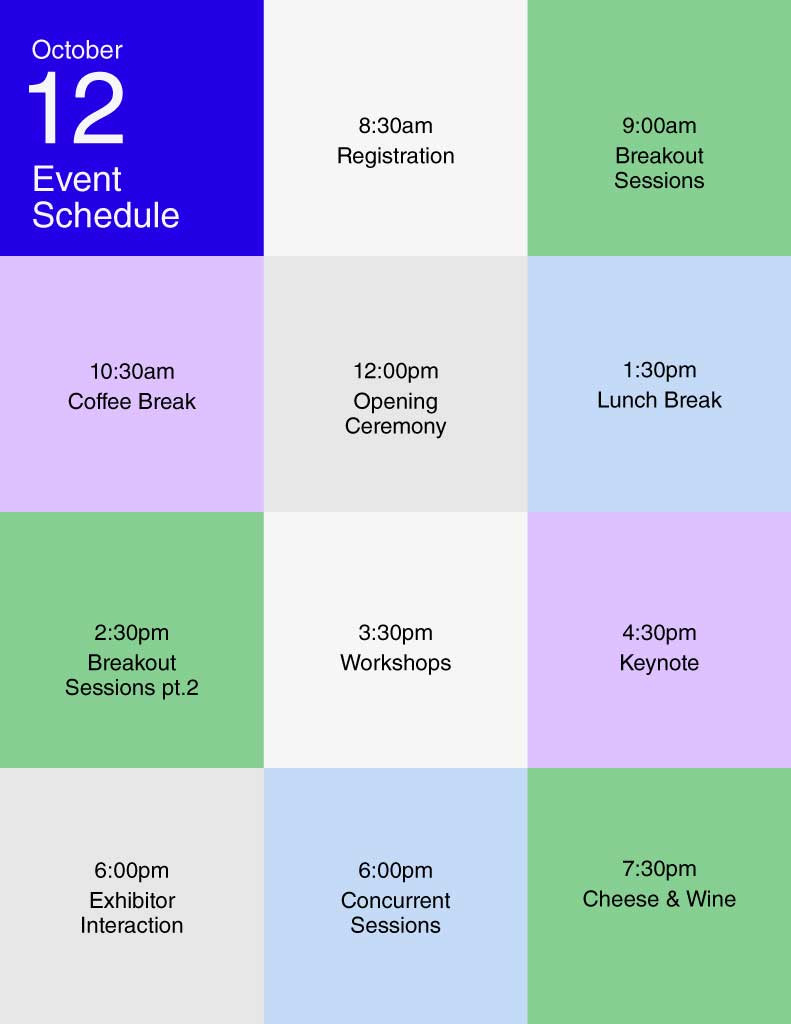 Template Colorful Conference Schedule Poster Design