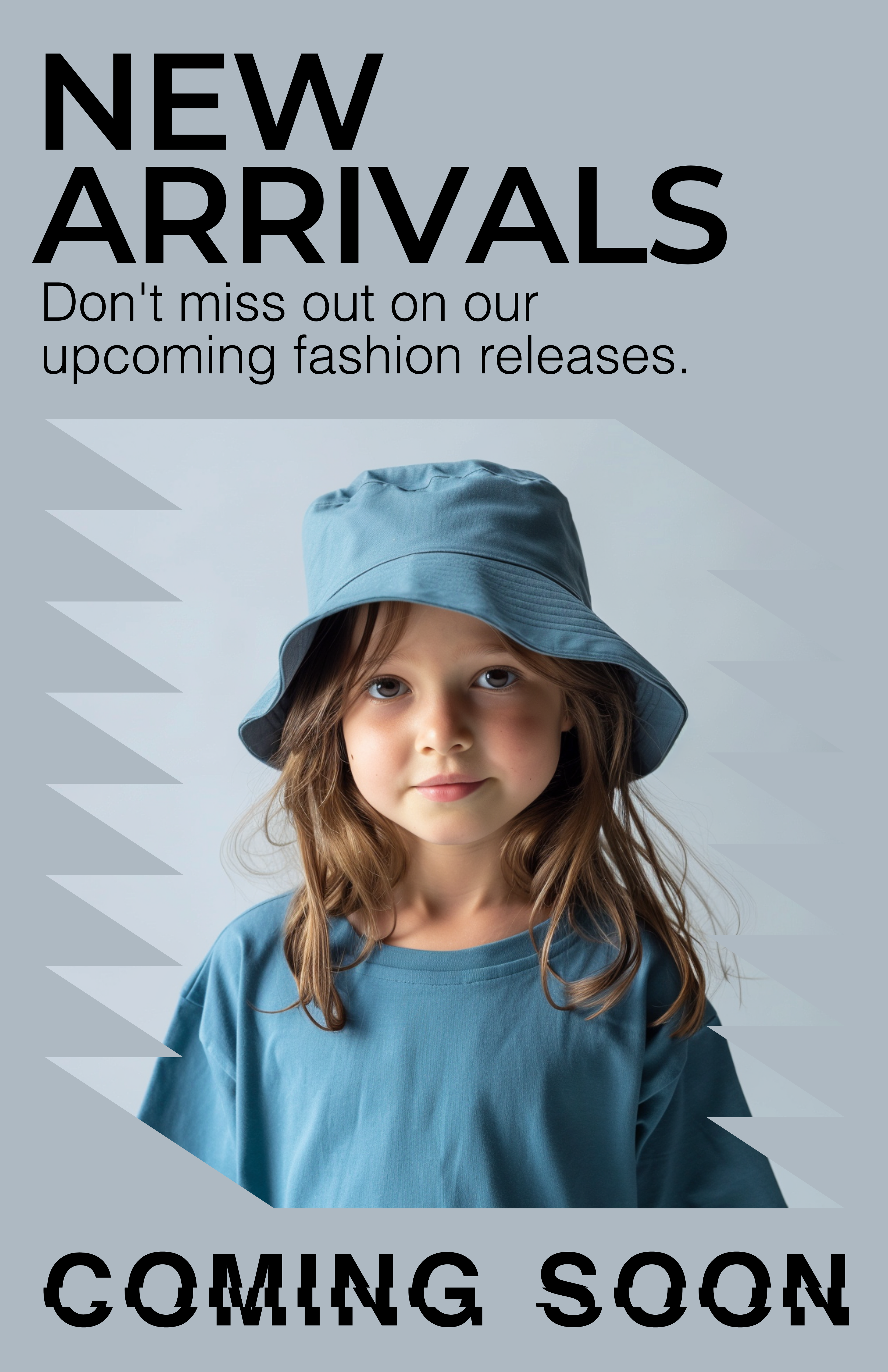 Template Trendy Blue New Arrivals Poster