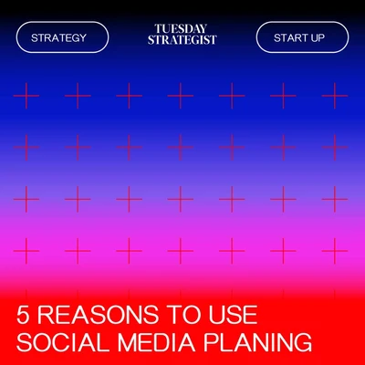 Template Catchy Red and Blue Social Media Post Template