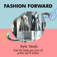 Blue and Pink Fashion Sale Post Design