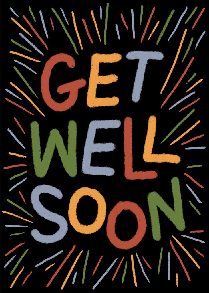 Colorful Get Well Soon Greeting Post