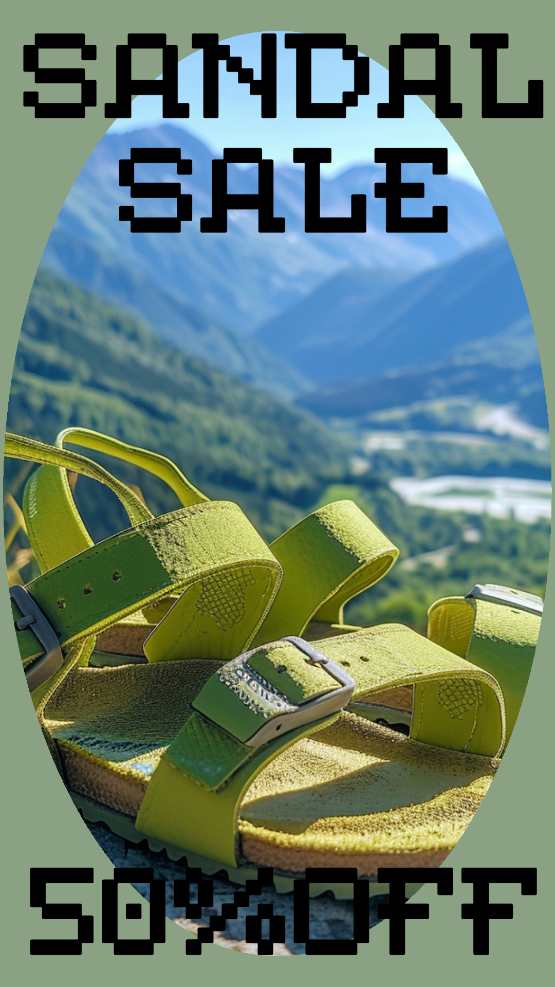 Template Green Sandal Sale Instagram-Story Template