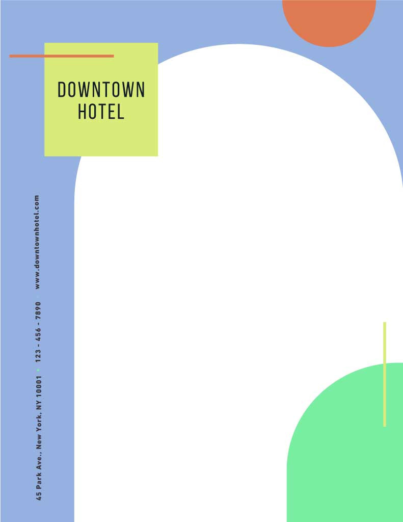 Template Chic Blue Green Hotel Advertisement Poster