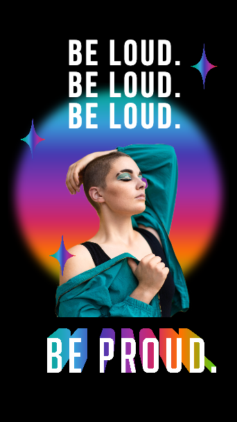 Bold Teal Pride Celebration Event Poster