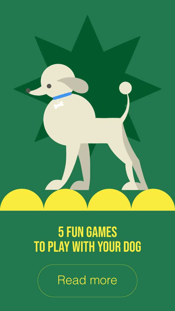 Playful Pooch Green Poster Design Template