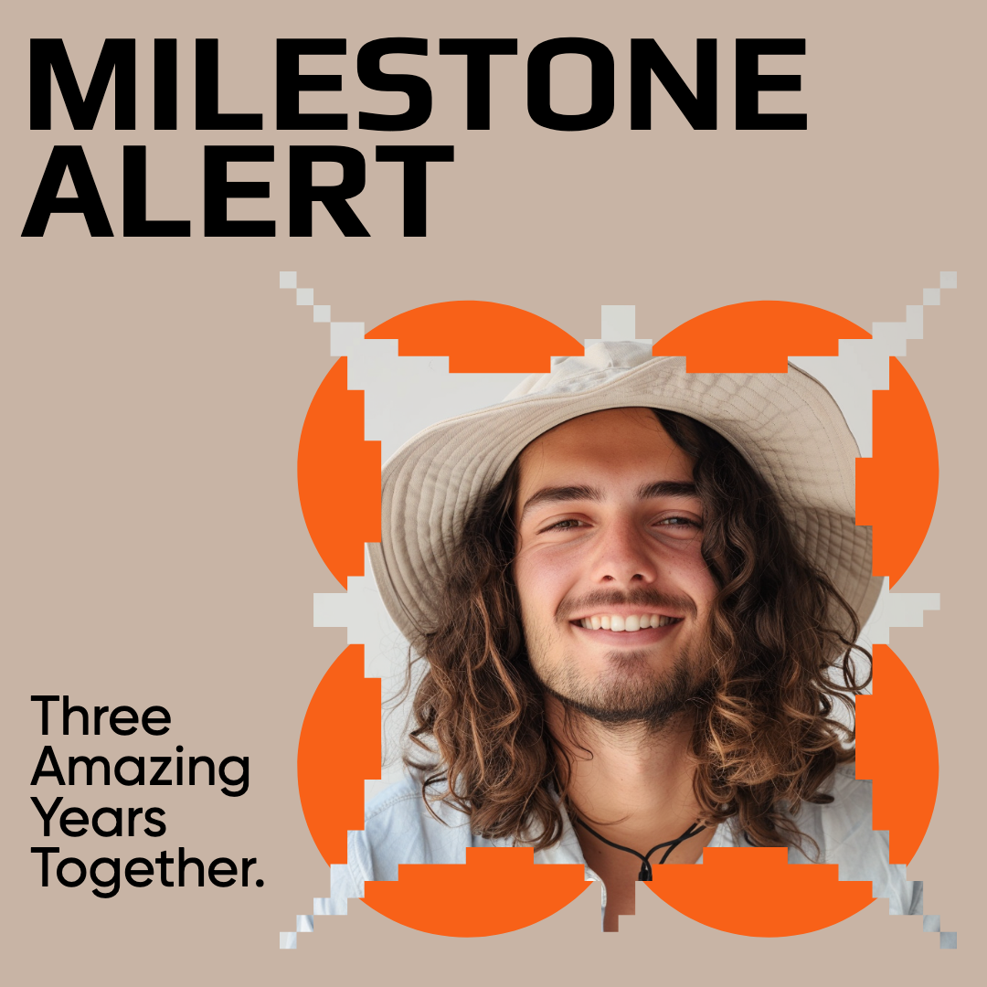 Orange Celebration Instagram Post Template Milestone