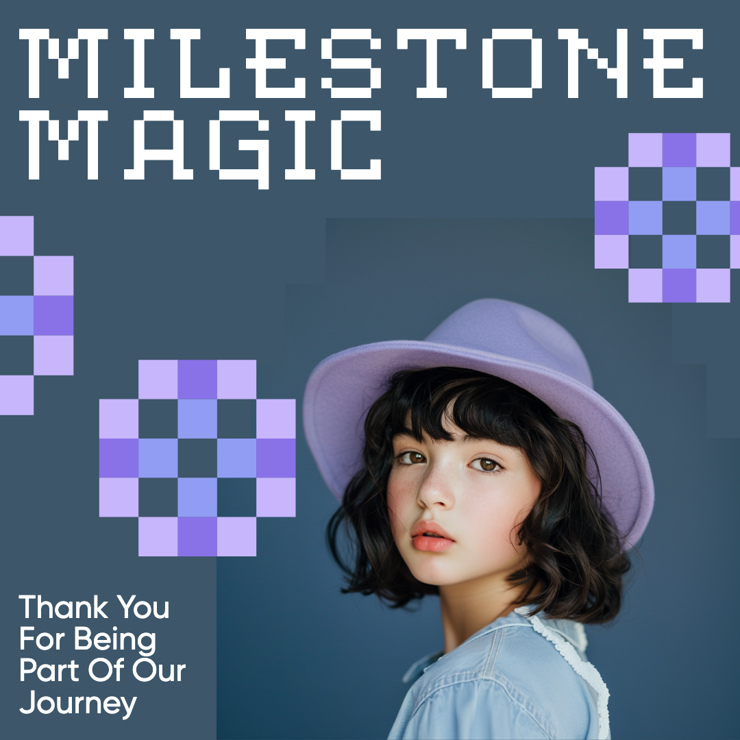 Purple Milestone Magic Instagram Post Template