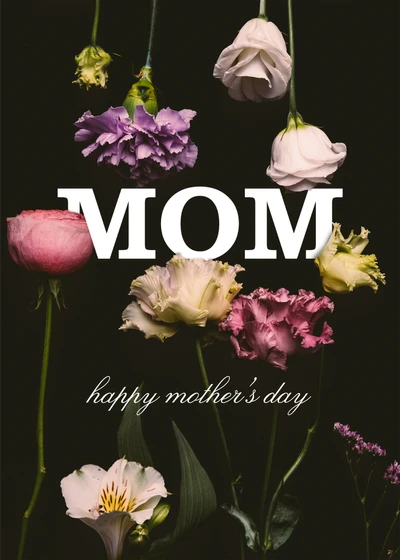 Template Elegant Mother's Day Floral Poster Design