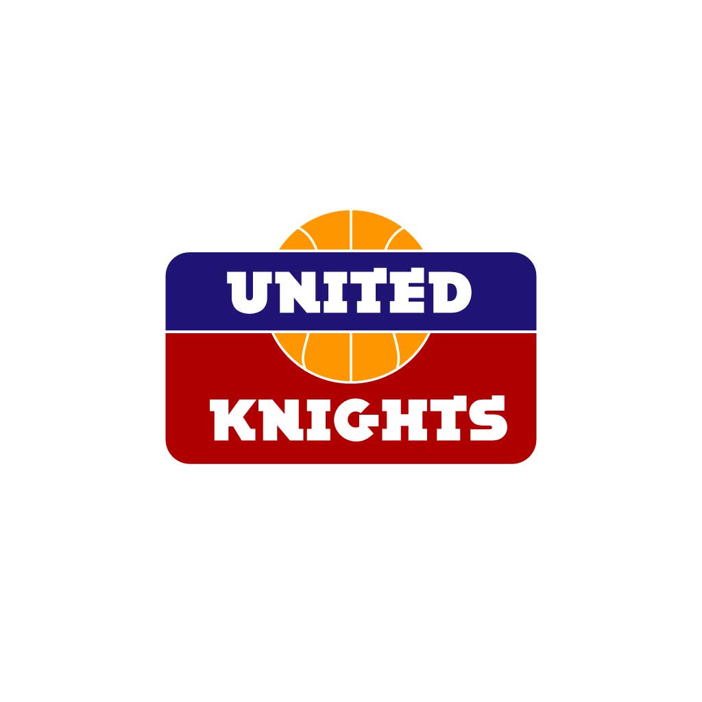 Vibrant Basketball Team Logo Post Red Blue