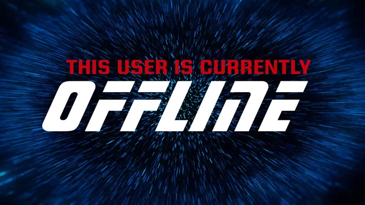 Template Dynamic Blue Offline Notification Social Media Post