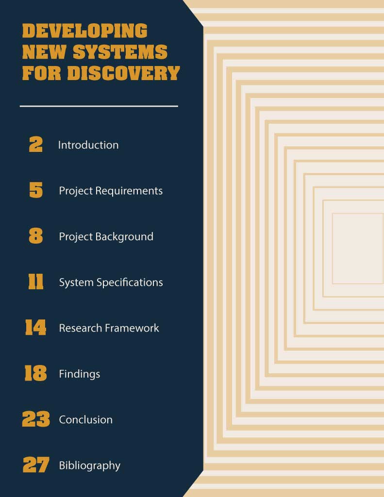 Template Sleek Navy and Beige Content Page Template