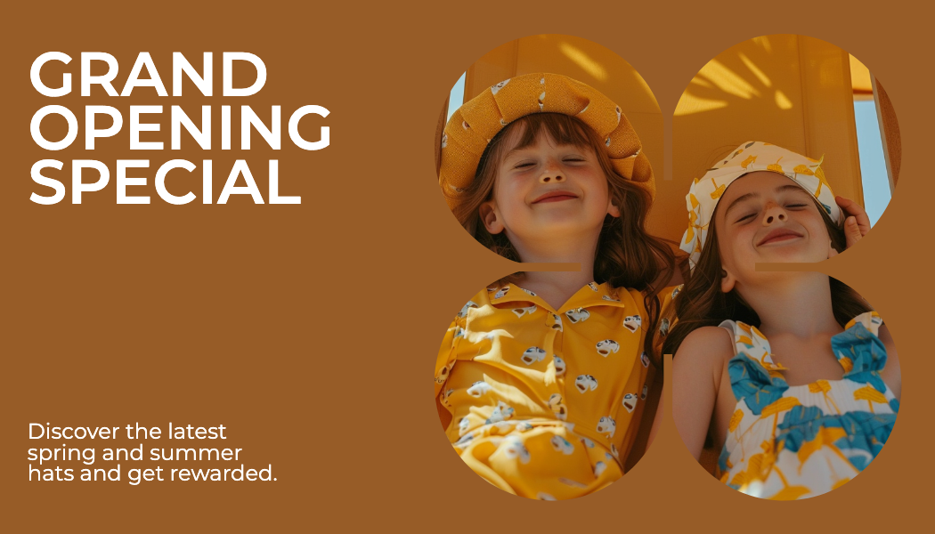 Template Grand Opening Gift Card in Brown Tones