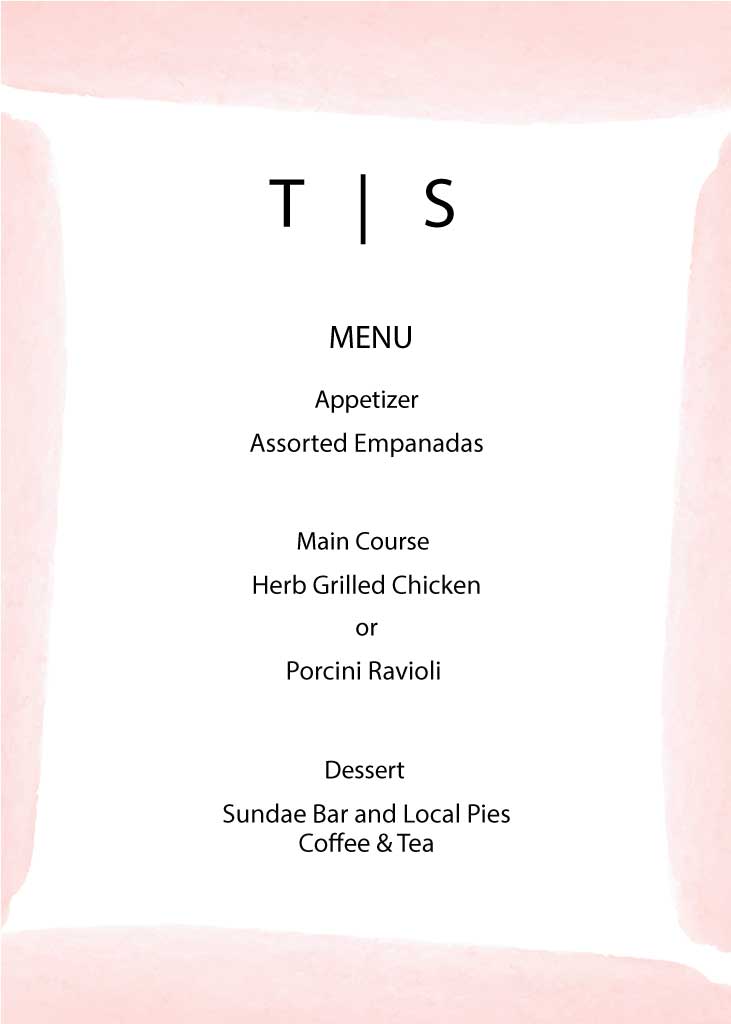 Elegant Pink Restaurant Menu Template Design