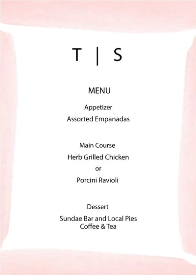 Template Elegant Pink Restaurant Menu Template Design