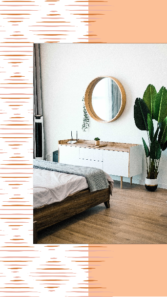 Template Modern Home Decor Poster Design Peach