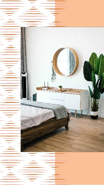 Template Modern Home Decor Poster Design Peach