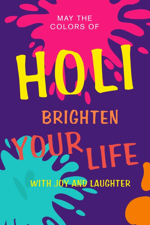 Template Colorful Holi Celebration Event Poster Purple